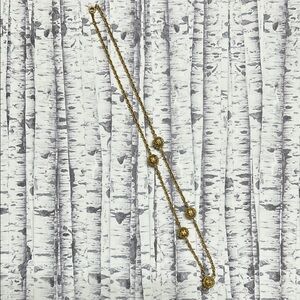 Elegant Gold Beaded Costume Necklace